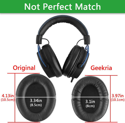 Geekria QuickFit Replacement Ear Pads for HyperX Cloud Alpha Gaming Headphones Ear Cushions, Headset Earpads, Ear Cups Cover Repair Parts (Black)...