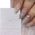 Letters Nail Art Stickers English Alphabet Nail Decals 3D Self-Adhesive Metallic Gold Silver Nail Sticker Black White Letter Nail Art Supplies for...