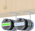 2 Pack Tumbler Lid Organizer, Space-Saving Design Lid Organizer for Yeti/Stanley Tumbler Lids, Stainless Steel Tumbler Lid Hook Under Cabinet, Wal...