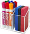 Magnetic Dry Erase Marker Holder, Acrylic Magnetic Pen Holder for Fridge, Magnetic Marker Holder for Whiteboard, 2 Compartments Whiteboard Marker ...