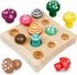 Wooden Toys Mushroom Toy Harvest Game Montessori Educational Learning Shape Sorting & Number Matching Games Sensory Training Easter Birthday Gift ...