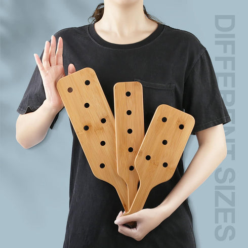 BATTIFE 12inch Bamboo Paddle - Lightweight Durability Smooth Wooden Paddle with Airflow Holes Unfinished Wooden Paddle...