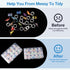 Benbilry 2 Pack 15 Grids Clear Storage Containers Plastic Organizer Box Craft Storage Boxes with Adjustable Dividers for Beads Organizer Art DIY F...