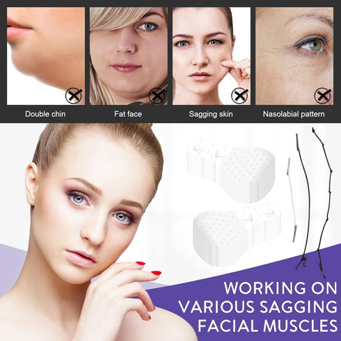 90Pcs face lift tape invisible,face lift tape,High Elasticity Instant Face Lift Tape V-Shaped For Lifting Sagging Skin, Hide Double Chin & Facial ...