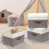 OUTBROS Foldable Storage Boxes with Lids,Large Linen Fabric Foldable Storage Boxes Organizer,Closet Organizers for Clothes Storage, Office Storage...