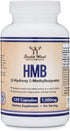 Double Wood Supplements HMB Supplement, Third Party Tested, Non-GMO, Gluten Free, 120 Capsules, 1000mg per Serving, 500mg per Capsule...