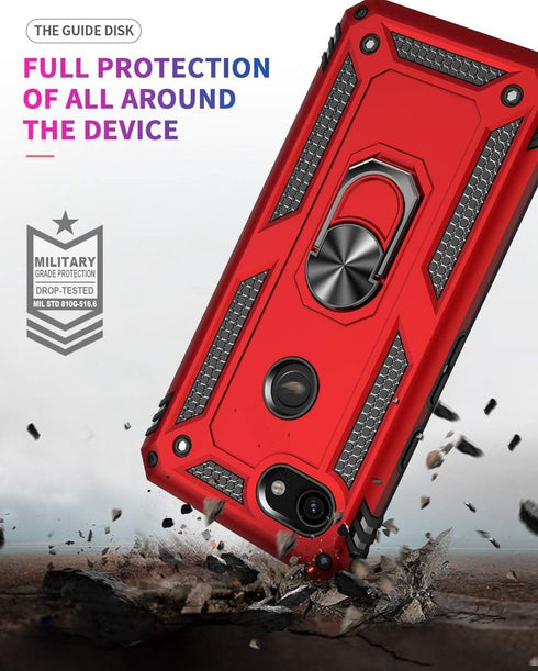 Military Grade Drop Impact for Google Pixel 3A XL Case 360 Metal Rotating Ring Kickstand Holder Magnetic Car Mount Armor Protection Shockproof for...