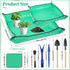 Plant Repotting Mat for Garden, 2 Pcs Waterproof Potting Mat Foldable Indoor Plant Mat Portable Square Gardening Mat Potting Tray with 6 Pcs Mini ...