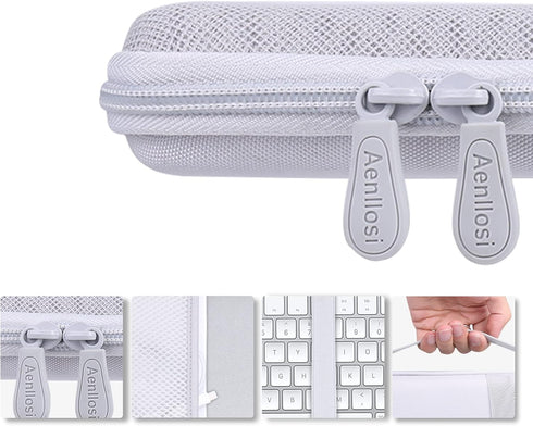 Aenllosi Hard Carrying Case Compatible with Apple Magic Keyboard with Numeric Keypad + Magic Mouse + Magic Trackpad...