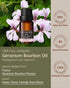 Geranium Bourbon Essential Oil - 10 mL (1/3 oz) - Pure, Natural, Therapeutic Grade - for Diffuser, Massage, Skin & Hair Care - Balancing and Uplif...