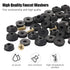 Faucet Washers,58 Pack Faucet Washer Assortment Kit Faucet Parts Washer Flat and Beveled Rubber Faucet Washers Assortment Replacement Kit for Repa...