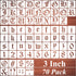 3 Inch Alphabet Letter Stencils for Painting - 70 Pack Old English Letter and Number Stencil Templates with Signs for Painting on Wood, Reusable L...