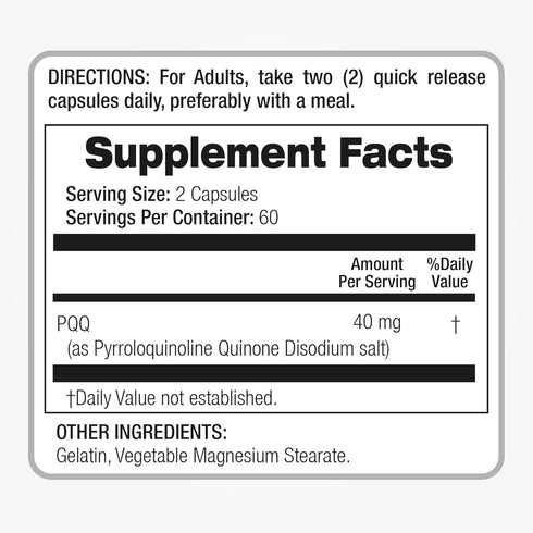 FITO MEDIC'S Lab | pqq |120 capsules |40 mg | pqq supplement| pqq supplement 40 mg | pyrroloquinoline quinone | concentrate extract |Ultra high Ab...