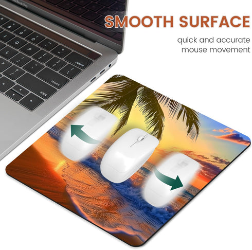 Mouse Pad, Non-Slip Rubber Base Mouse Mat Mousepad Waterproof Gaming Mouse Pad for Wireless Mouse, Computers Laptop Home Office (sunset sea)...