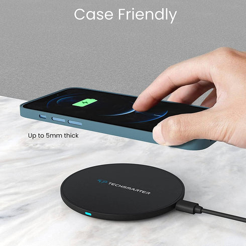 2-Pack 15W Wireless Charger Pad, Compatible with iPhone 15, 14, 13, 12, 11, XS, X, XR, Samsung S24, S23, S22, S21, S20, S10......