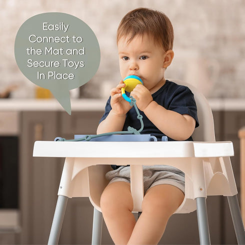 Toy Safety Straps, Kalovin Silicone Adjustable Baby Pacifier Teether Straps, 4 Pack Toy Straps for Strollers, High Chair, Shopping Cart (Light Gra...