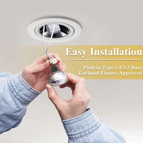 DiCUNO MR16 LED Bulb Dimmable, 60W Equivalent, 4000K Natural White, GU5.3 Base Bulb 6W, 40 Degree Beam Angle, 650LM, 12V AC/DC, Landscape Light Bu...