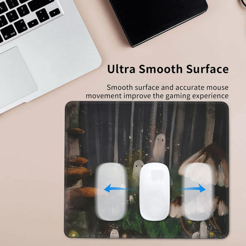 Forest Ghosts Mouse Pad, Cute Mouse Pad for Wireless Mouse, Rectangle Waterproof Mousepad for Desk with Non-Slip Rubber Base, Suitable for Home & ...