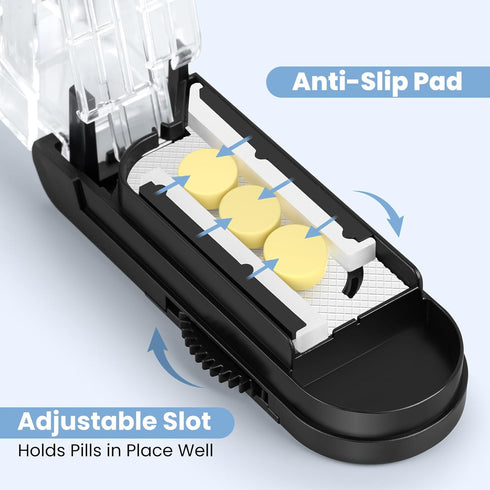 Pill Cutter for Multiple Pills at a Time, Pill Cutter Splitter for Small and Tiny Pills, Pill Cutter for Small or Large Pills, Pill Splitter with ...