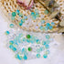 Niziky 100PCS Glass Beads for Jewelry Making, Mix 8MM Green Crackle Lampwork Glass Beads Aurora Crystal Beads Matte Gemstones Spacer Beads Kits fo...