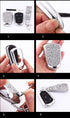Royalfox(TM) 4 5 6 Buttons 3D Bling keyless Entry Remote Smart Key Fob case Cover for 2016-2019 Cadillac CT6, 2017-2019 XT5, 2014-2019 CTS, 2015-2...