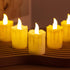 12 Pack Flameless Tea Lights Candles, Battery Operated LED Tea Light in Warm White,Flameless Flickering Romantic Wedding Candles for Festival Part...