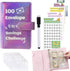 100 Envelope Challenge Binder,2024 Exclusive 52 Weeks / 100 Days 5050 Money Savings Challenges Notebook,5-in-1 Budget Planner, Budget Notebook Bin...