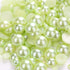 Dowarm 1000 Pieces Flatback Half Pearls, Flat Backed Round Half Pearls Beads for Crafts Jewelry, Mixed Size 4mm 6mm 8mm 10mm 12mm 14mm (Light Gree...