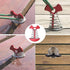 AKAOK 4 Pcs Fish Bone Tent Floor Nail Alloy Spring Buckle Deck Anchor Nail Adjustable Plywood Hook Accessories Outdoor Party Camping Wind Rope Hoo...