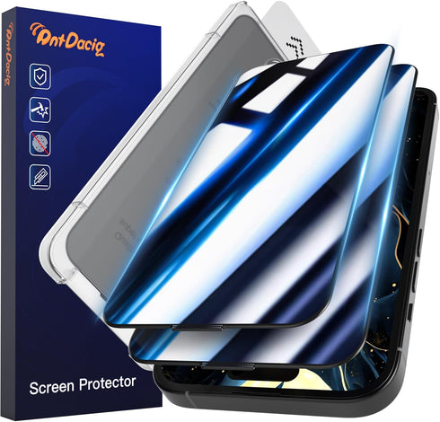 for iPhone 15 Pro Privacy Screen Protector, Auto-Alignment,Auto-Dust Removal,10X Stronger with Reinforced Edges Anti-Spy,Scratch & Smudge-Resistan...