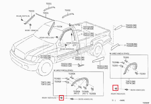 Rexka 25pcs Fender Liner Clips Screw Grommet Retainer Compatible with Toyota 90189-06214 Tacoma Tundra...