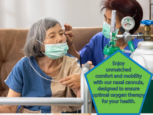 7 Foot Oxygen Nasal Cannula - 5 Pack Soft Fit Cannulas for Oxygen - Standard Kink Resistant Lightweight Oxygen Tubing Cannula...