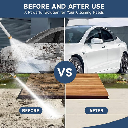 High Pressure Power Washer Wand. Includes 2 Different Nozzles And Hose Quick Connector, High Pressure Hose Nozzle For Garden Car Pet Patio Cleanin...