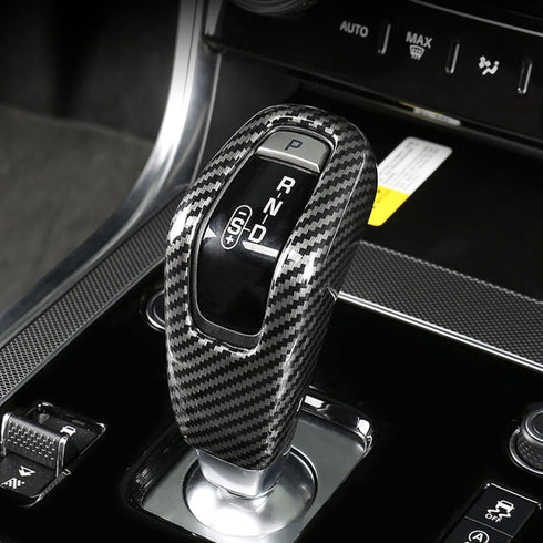 New Interior Trim Center Gear Shift Knob Cover Accessories for Land Range Rover Sport Evoque Discovery Sport 2020 2021 2022 2023 (Carbon Fiber Pri...