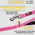Adityna - Comfortable 6 ft Pink Dog Leash for Small, Medium, Large Dog Breeds - Double Handle Padded with Ultra Soft Neoprene - Heavy Duty, Reflec...