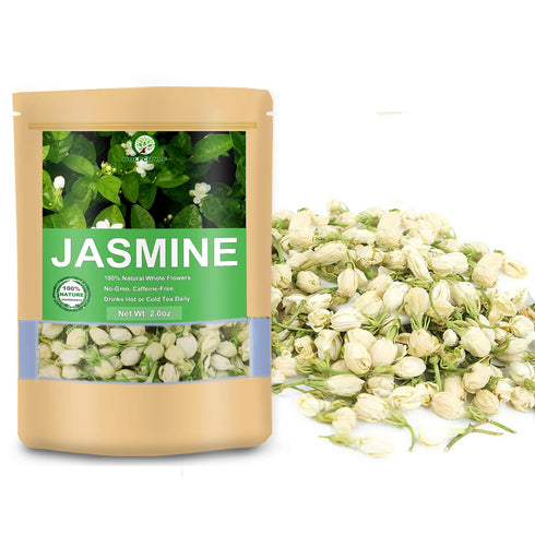 Natural Jasmine Flower Tea, 100% Dried Premium Jasmine Buds Herb Tea (Jasmine Flower, 2.0 oz)...