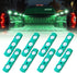 Xprite Green LED Truck Bed Light Kits with On/Off Switch, for Pickup Exterior Interior Lights Strips, Footwells, Running Boards, Cargo, Under Car,...