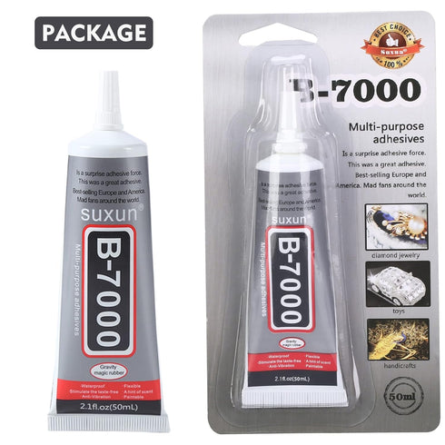 B7000 Rhinestone Glue for Crafts DIY 50ml Multi-Function Clear Jewelry Glue for Jewelry Making Super Adhesive for Phone Screen Repair(2.1 FL.OZ)...