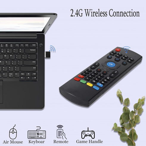 MX3 Air Mouse Voice Remote Control, 2.4G Multifunctional Mini Wireless Keyboard Air Mouse Remote for Android Smart TV Box, 3-Gyro&Gsensor, Project...