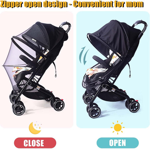 Little World Mosquito Net for Stroller Mosquito Net and Sunshade for Stroller Sun Protection Baby Mosquito Net Mesh Net Cover for Infant...