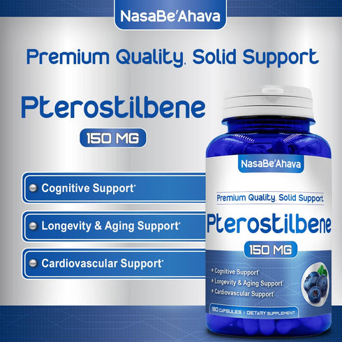 Pterostilbene 150mg 180 Capsules...