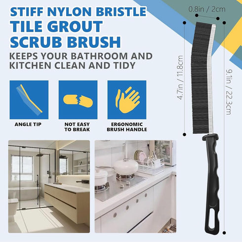 6Pcs Hard Bristle Crevice Cleaning Brush-Thin Gap Cleaning Brush, Small Cleaning Brush, Grout Brush, Kitchen Brush, Cleaning Tools for Toilet, Bat...