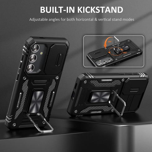 Case for Samsung S 24 Plus Phone Case Samsung Galaxy S 24 Plus Case with Camera Lens Cover, with Ring Holder Kickstand, fit Magnetic Car Mount, fo...