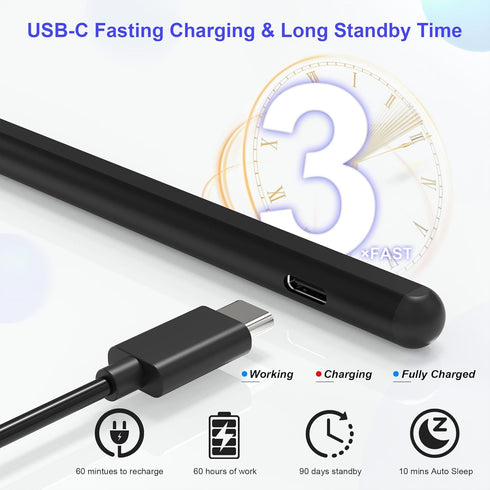 Stylus Pen for Microsoft Surface, Surface Pro 11 Pen Stylus Made for Windows 11 Copilot+ PC, Surface Pro Stylus for Surface Pro 11/10/9/8/X/7/7 pl...