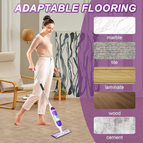 8 Pack Power Mop Refill Pads for Swiffer & Multi-Surface Mop, PowerMop Wood Mop, Replacement & Washable & Reusable Multi-Surface Mop for Floor Cle...