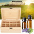 FILFEEL Essential Oil Wooden Box 15 Slot Essential Oil Storage Case Pine Wood Essential Oils Organizer Holder for Home, 18.2 x 11.5 x 9 cm...