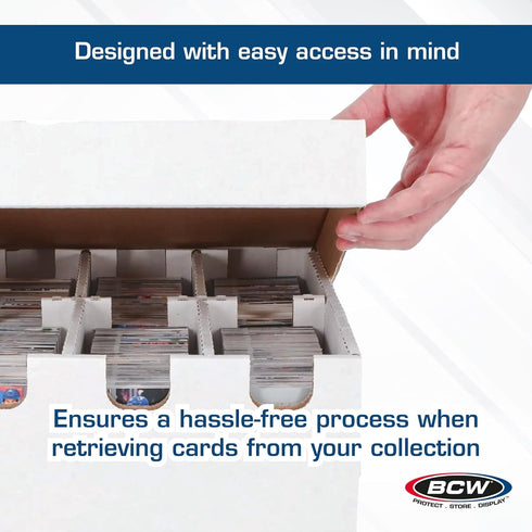 BCW 6 Cell Cargo Card Storage Box - 3x2 | Trading Card Storage Box | Fits Toploaders, Magnetics, and More | Holds 2100 Standard, 20pt Cards, Inclu...