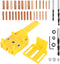 41 PCS Handheld Dowel Jig Set Doweling Jig Guide for Woodworking...