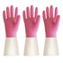 BOOMJOY Latex Cleaning Gloves, Heavy Duty Dishwashing Gloves, Reusable Medium Gloves for Kitchen, Bathroom, Gardening, Working, Pet Care - Pink-Be...