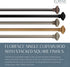 Elrene Home Fashions Florence Single Curtain Rod with Stacked Square Finials, 1" Diameter, (Antique Black), (28X48)...